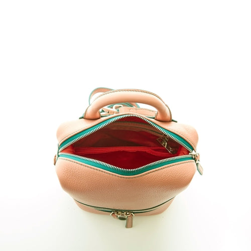 Pink Leather Backpack Purse for Women Convertible Crossbody Bag Medium