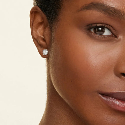 1ctw Lab Diamond Stud Earrings | Round Cut | IGI Certified VS DEF |