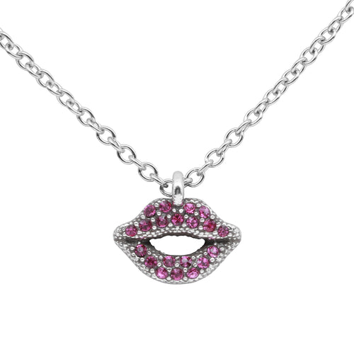 Radiant Red-Violet Lips Necklace