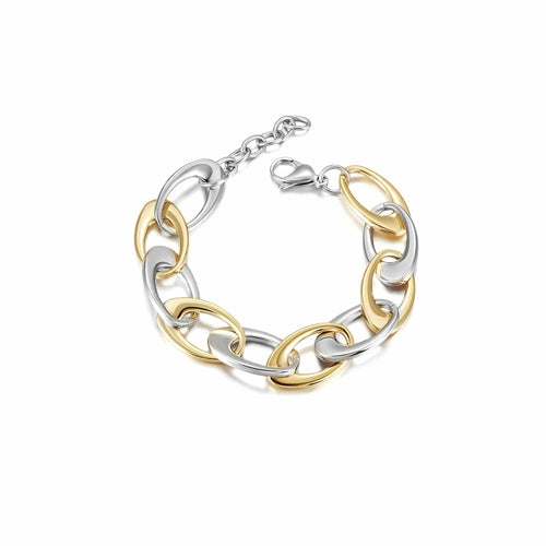TWO TONE OVAL LINK BRACELET