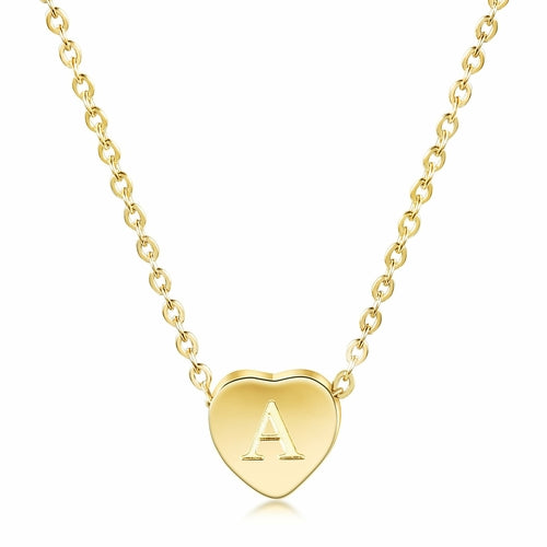 Heart Initial Necklace