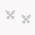 2ct Lab Diamond Butterfly Stud Earrings | IGI Certified VS+ DEF | 10K