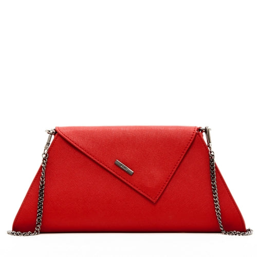 Red Clutch Bag Leather Clutch Purse Crossbody Evening Purse Unique