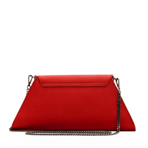 Red Clutch Bag Leather Clutch Purse Crossbody Evening Purse Unique