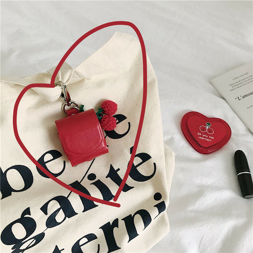 3D Cherry AirPods Case Crystal bear airpods pro case