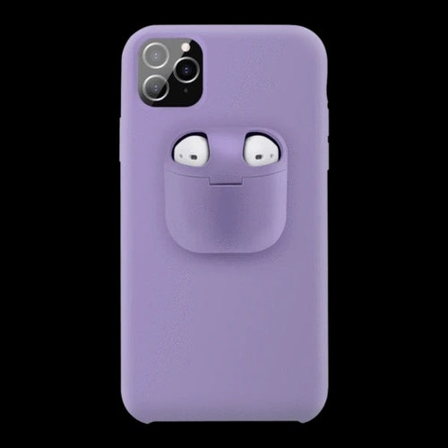 iPhone Case Cover with AirPods Earphone Holder