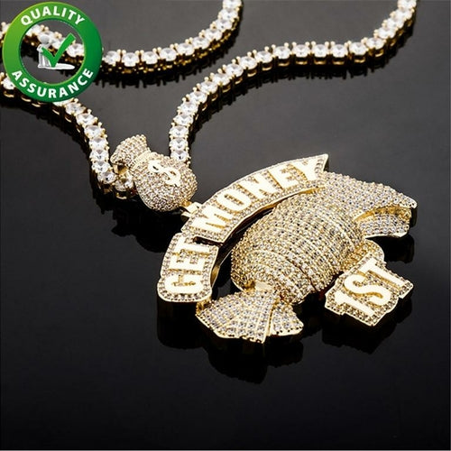 Iced Out Pendant Hip Hop Bling Jewelry Men Women Luxury Designer