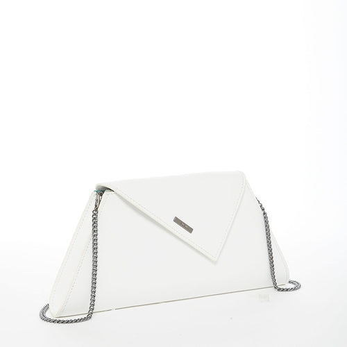 White Purse Leather Clutch Bag Crossbody Evening Purse Unique Women's