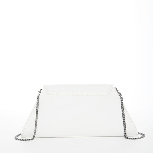 White Purse Leather Clutch Bag Crossbody Evening Purse Unique Women's